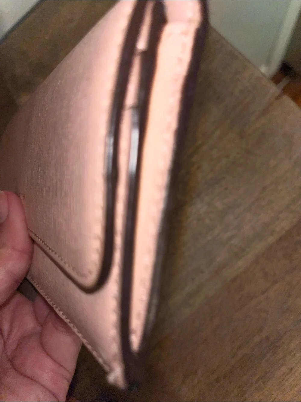 Coach Pink Slim Bifold Wallet with Zip Coin Pocket